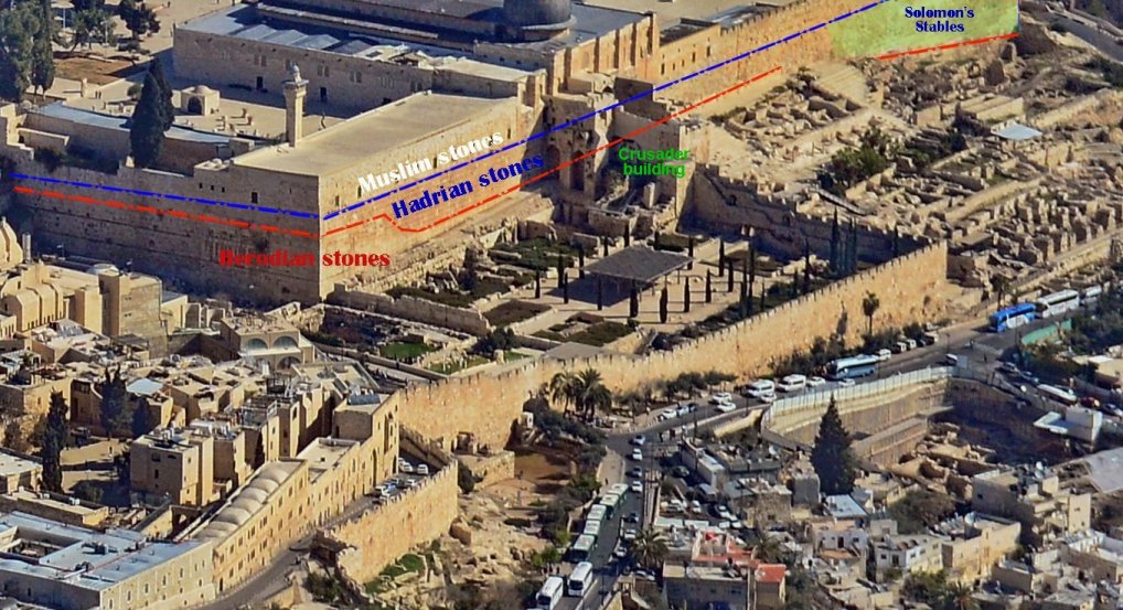 Herod stones south wall